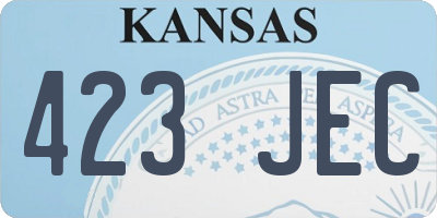 KS license plate 423JEC