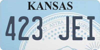 KS license plate 423JEI