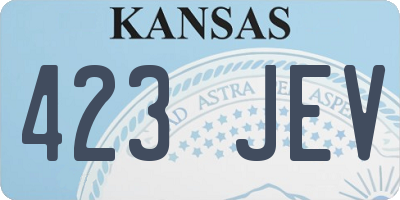 KS license plate 423JEV