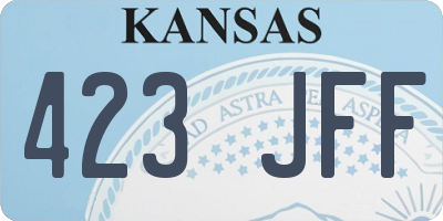 KS license plate 423JFF