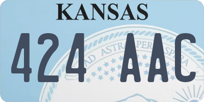 KS license plate 424AAC