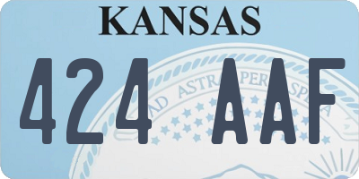 KS license plate 424AAF