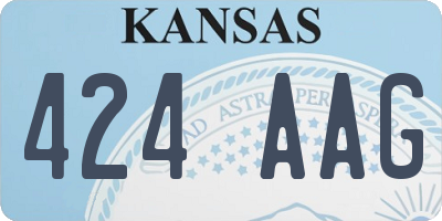 KS license plate 424AAG