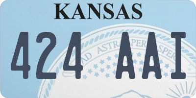 KS license plate 424AAI