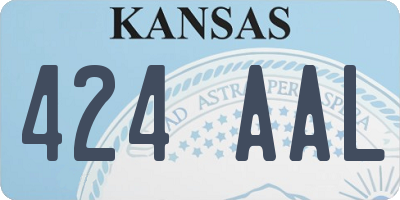 KS license plate 424AAL