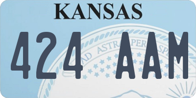 KS license plate 424AAM