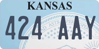 KS license plate 424AAY