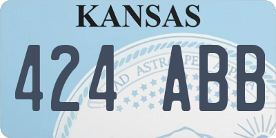 KS license plate 424ABB
