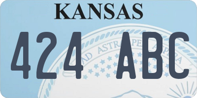 KS license plate 424ABC