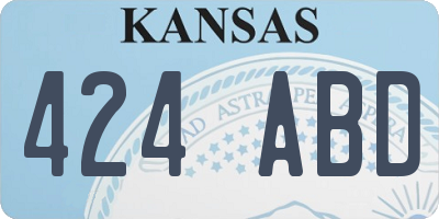 KS license plate 424ABD