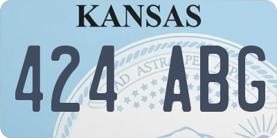 KS license plate 424ABG