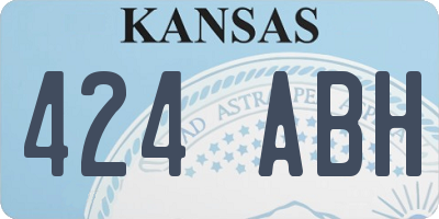 KS license plate 424ABH