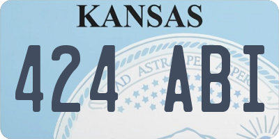 KS license plate 424ABI