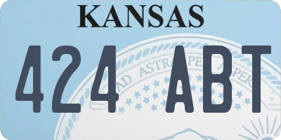 KS license plate 424ABT