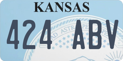 KS license plate 424ABV