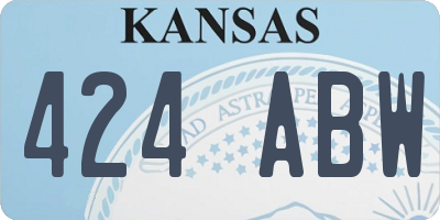 KS license plate 424ABW
