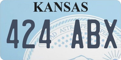 KS license plate 424ABX