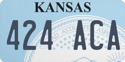 KS license plate 424ACA