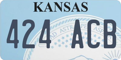KS license plate 424ACB