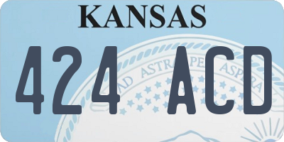 KS license plate 424ACD