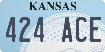 KS license plate 424ACE