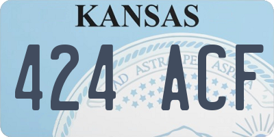KS license plate 424ACF