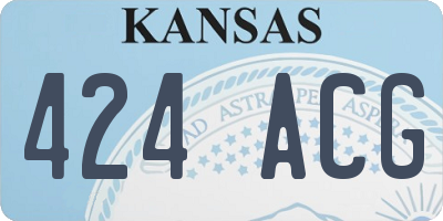 KS license plate 424ACG