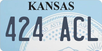 KS license plate 424ACL