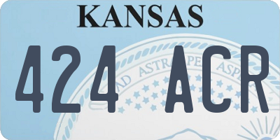 KS license plate 424ACR