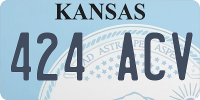 KS license plate 424ACV