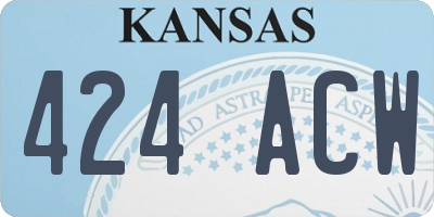 KS license plate 424ACW