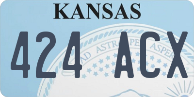 KS license plate 424ACX