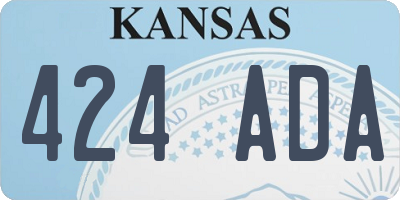 KS license plate 424ADA