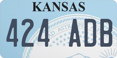KS license plate 424ADB