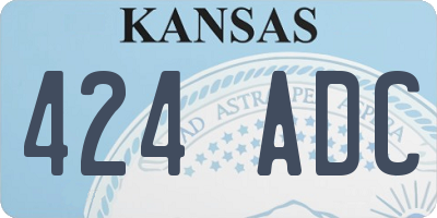 KS license plate 424ADC