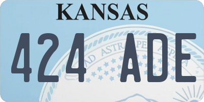 KS license plate 424ADE