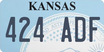 KS license plate 424ADF