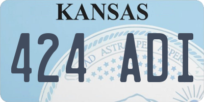 KS license plate 424ADI