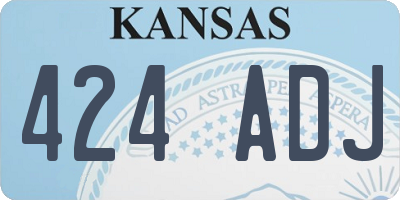 KS license plate 424ADJ