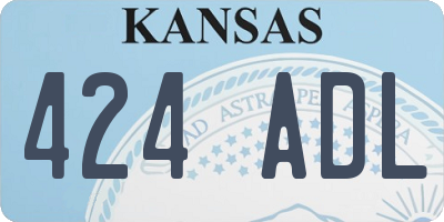 KS license plate 424ADL