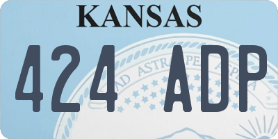 KS license plate 424ADP