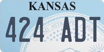 KS license plate 424ADT