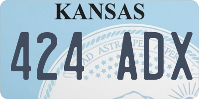 KS license plate 424ADX
