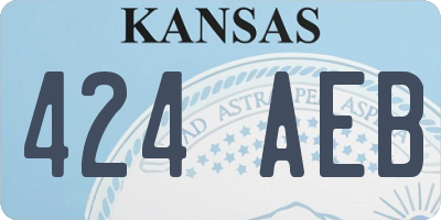 KS license plate 424AEB