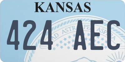 KS license plate 424AEC