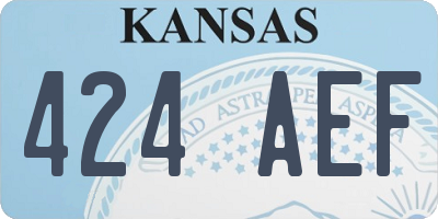 KS license plate 424AEF