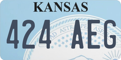 KS license plate 424AEG