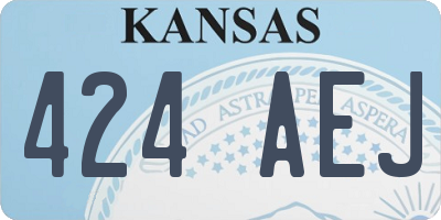 KS license plate 424AEJ