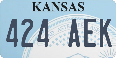 KS license plate 424AEK
