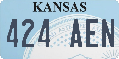 KS license plate 424AEN